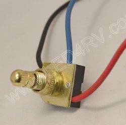 Brass 3 Way Rotary Switch Metal Two Circuit sku2154