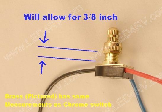 Chrome 3 Way Rotary Switch Metal Two Circuit sku2155