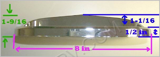 Chrome Bezel for 6 inch STT Tail Light SKU419