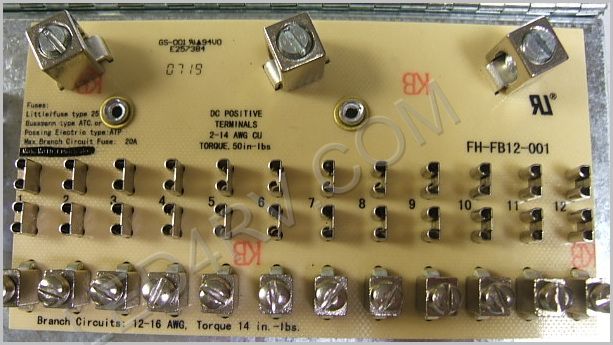 12 voltios panel de fusibles SKU555