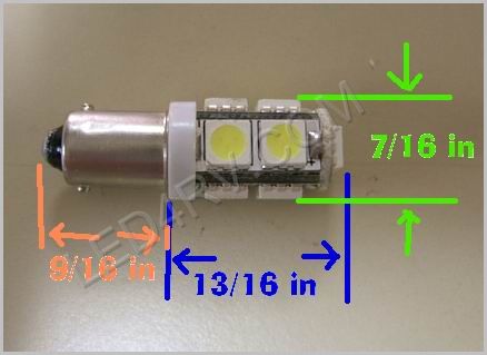 57 Warm White 9 LED Cluster Bulb SKU107