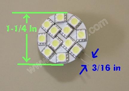 12 LED Bright White Chip at 4-4500 kTemp SKU122