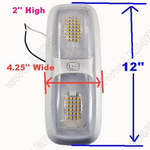 96 Bright White LEDs Double Dome Light SKU1636