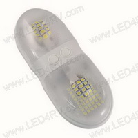 Interior 72 Warm White LED Double Dome Light with Switch SKU1930 - Click Image to Close