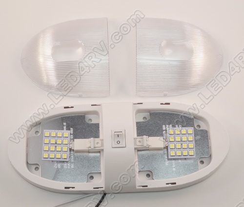 Warm White LED Double Pan Cake Dome Light SKU243