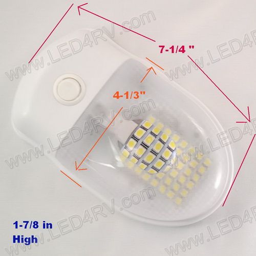 Interior 48 Bright White LED Dome Light with Switch SKU1935