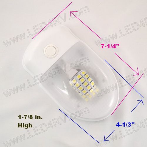 Interior 24 Warm White LED Dome Light with Switch SKU1932
