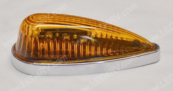 1 Straight Base Amber 14 LED Teardrop Marker Light sku2930 - Click Image to Close