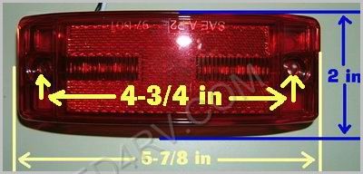 Red 8 LED Clearance Marker Light LED21R SKU415