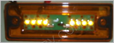 Amber 8 LED Clearance Marker Light LED21Y SKU414