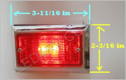 Red 2 LED Thin Marker Light LED2RM SKU229