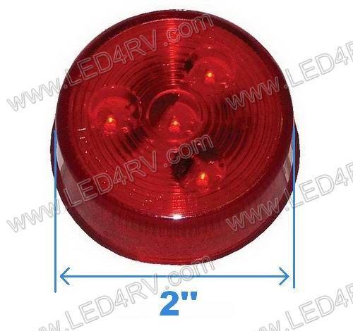 2 Inch Round LED Red Marker Light SKU460