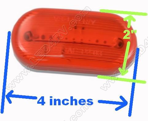 9 LED Red Clearance Light LED500R SKU375