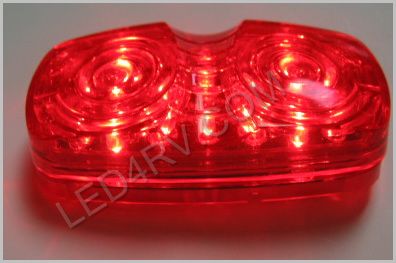 16 Red LED Sealed Bullseye Running Light LED508R16 SKU234