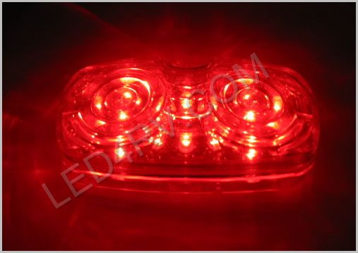 16 Red LED Sealed Bullseye Running Light LED508R16 SKU234
