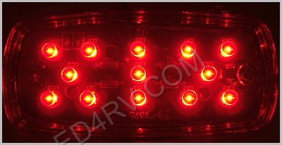 13 Red LED Sealed Bullseye Running Light SKU233 - Click Image to Close