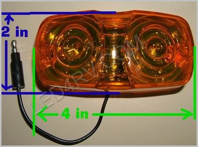 13 Amber LED Sealed Bullseye Running Light SKU235