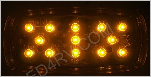 13 Amber LED Sealed Bullseye Running Light SKU235 - Click Image to Close