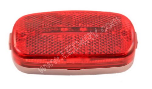 9 LED Red Running Light with reflective reflex Lens SKU240 - Click Image to Close
