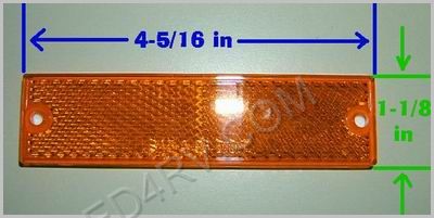 Thin Amber Reflector LT204Y SKU389