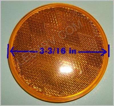 Amber 3-3/16 in Round Reflector LT210Y SKU387 - Click Image to Close