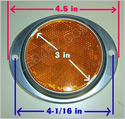 3 en el reflector ámbar en LT218Y cubierta de aluminio SKU384