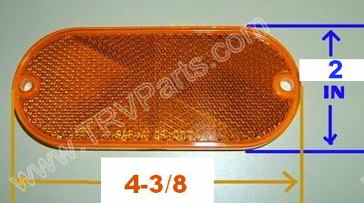 Oblong Amber Reflector LT222Y SKU561