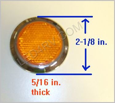 Amber Chrome Bezel Peel and Stick Reflector LT238Y SKU431