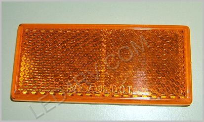 Amber Rectanular Reflector LT248Y SKU391