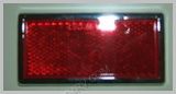 Red Rectangular Chrome Bezel Reflector LT250R SKU390