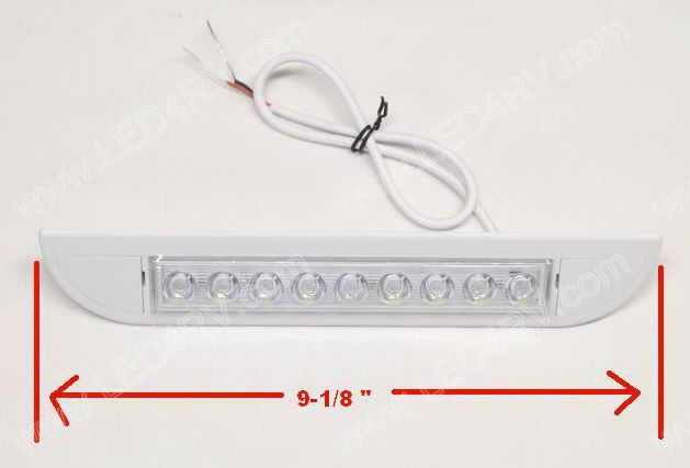 Triangle Shaped 9 LED 12 Volt White Light sku2411