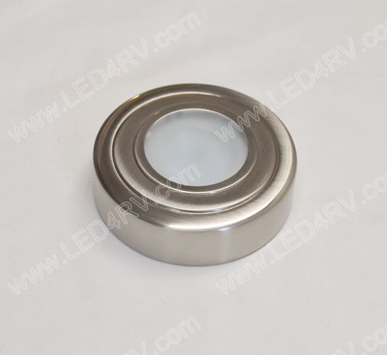 Brushed Nickel Bright White Puck Light sku2427 - Click Image to Close