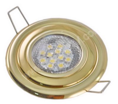 Premium Flush Mnt 12 Warm White LED Light-Polished Brass SKU157