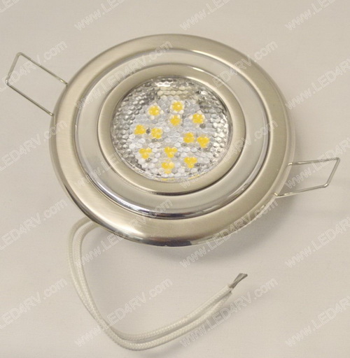 Flu-Mnt 12 Warm White LED Brushed Nickel and Chrome SKU2166 - Click Image to Close