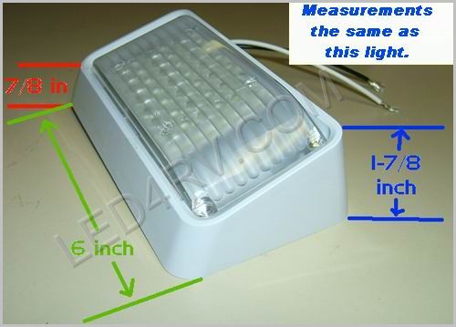 Patio LED Light 6 by 3.25 in Bright White with switch SKU256