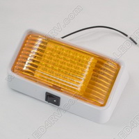 Patio LED Light 6 by 3.25 in Amber Lens with switch SKU1240 - Click Image to Close