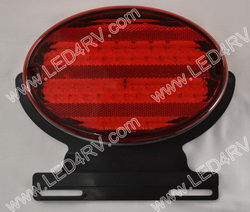 LED Oval STandT Black base with 52 LEDs and Bracket SKU1803 - Click Image to Close