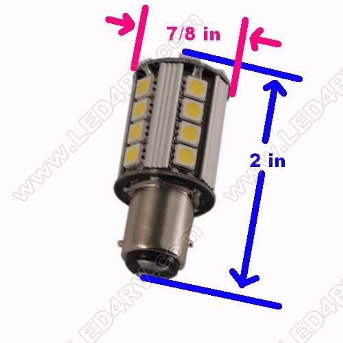 Stop Tail and Turn 26 Red LEDs with an 1157 socket. SKU482 - Click Image to Close