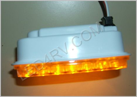 Rectangle Amber Stop-Tail-Turn 21 LED LED452Y SKU417 - Click Image to Close