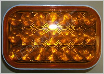 Rectangle Amber Stop-Tail-Turn 21 LED LED452Y SKU417 - Click Image to Close