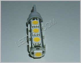 Warm White 13 LED T10 socket T10-13WW SKU323 - Click Image to Close