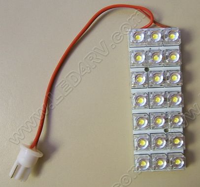 T10 Socket 21LED Bright White Pad SKU330