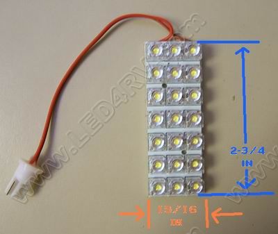 T10 Socket 21LED Warm White Pad T10P21x68WW SKU331