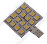 T10 with 16 Bright White 5050 LEDs on Plate T10PLBW SKU332 - Click Image to Close
