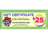 Gift Certificate - Twenty Five Dollars SKU1861