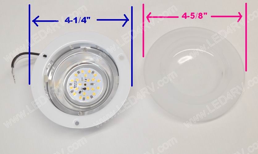 LED Recessed Light with 21 Warm White LEDs Glass Lens sku2409